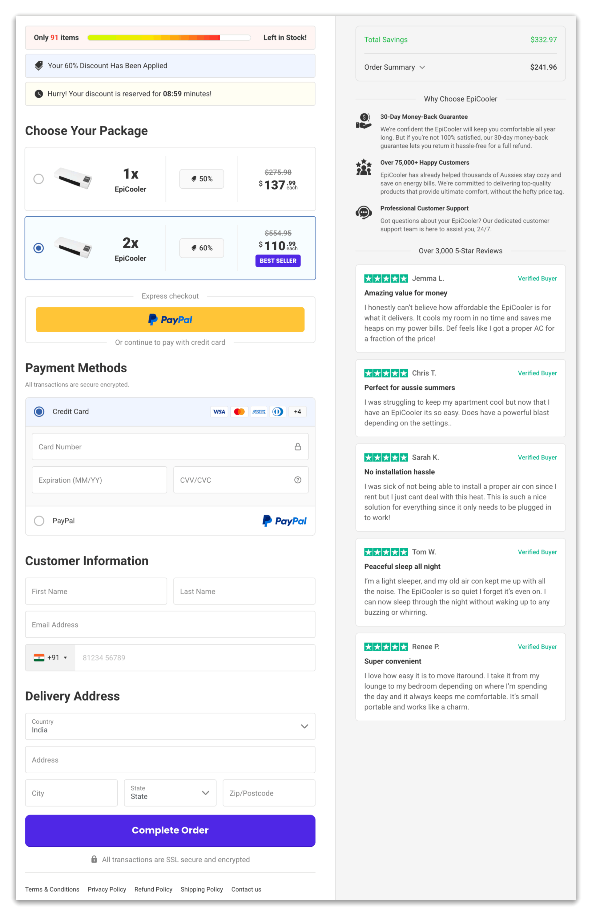 EpiCooler buy now page